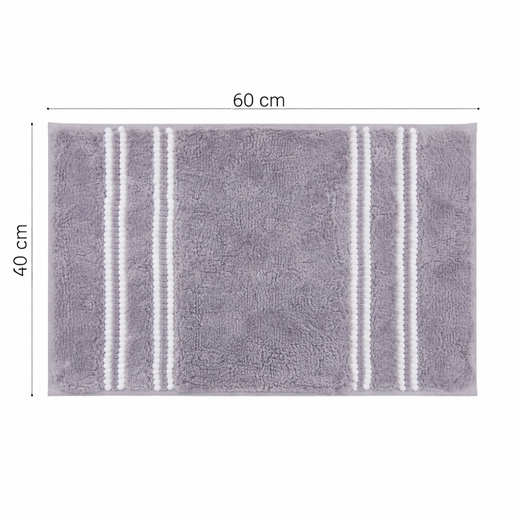 DecorTwist Anti-Slip Microfiber Bath Mat 60x40 cm | Super Absorbent & Quick Dry | Soft Polyester Surface with Non-Skid TPR Backing | Bathroom Floor Mat for Shower & Wash Basin