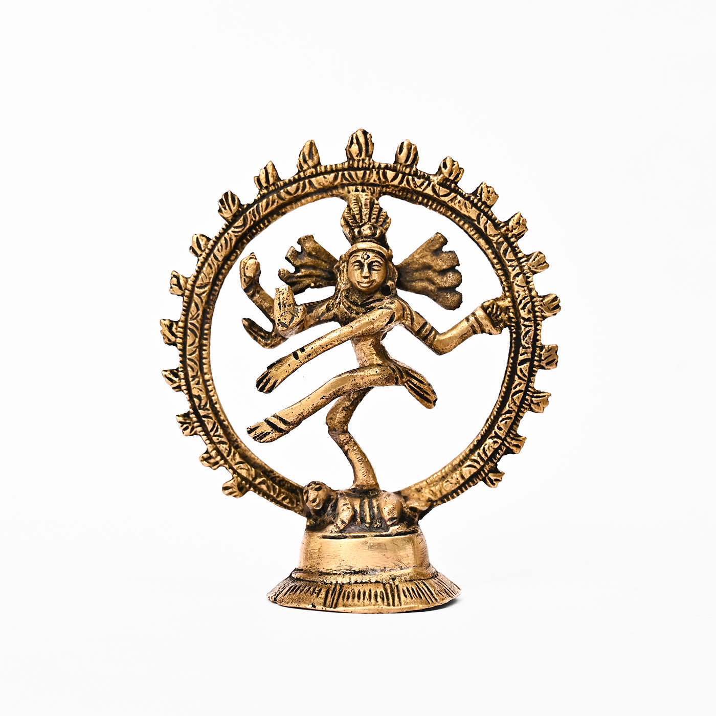 Premium Gold Plated Lord Shiva Dancing Natraj/Nataraja Statue Handcrafted Sculpture for Home and Puja Decor| nataraj Statue for Home|