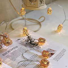 DecorTwist LED Matel Rice Light for Home and Office Decor| Indoor & Outdoor Decorative Lights|Diwali |Wedding | Diwali | Wedding | 3.18 MTR (Metal Golden Cyclinder)