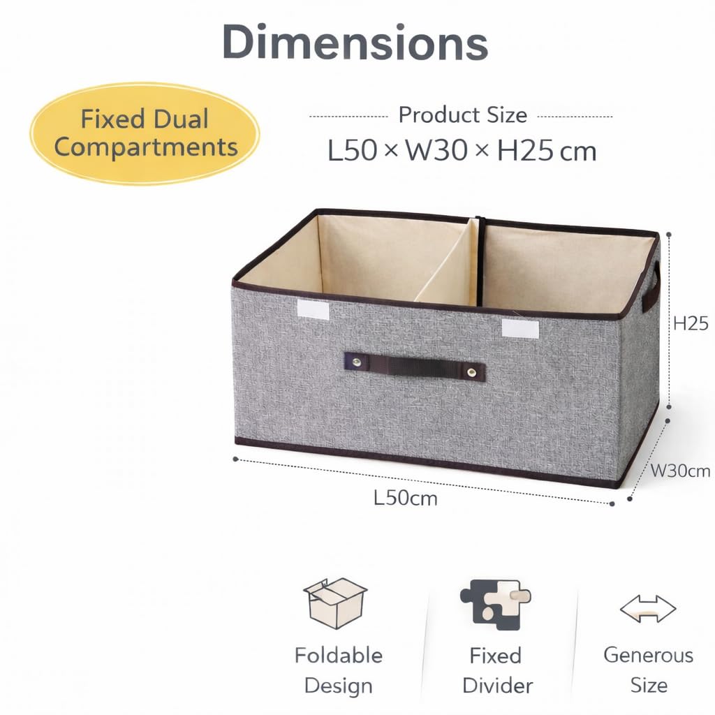 Wardrobe Closet Storage Box with Lid | Storage Baskets with Lid | Clothes Organizer Box | Cloth Storage Box