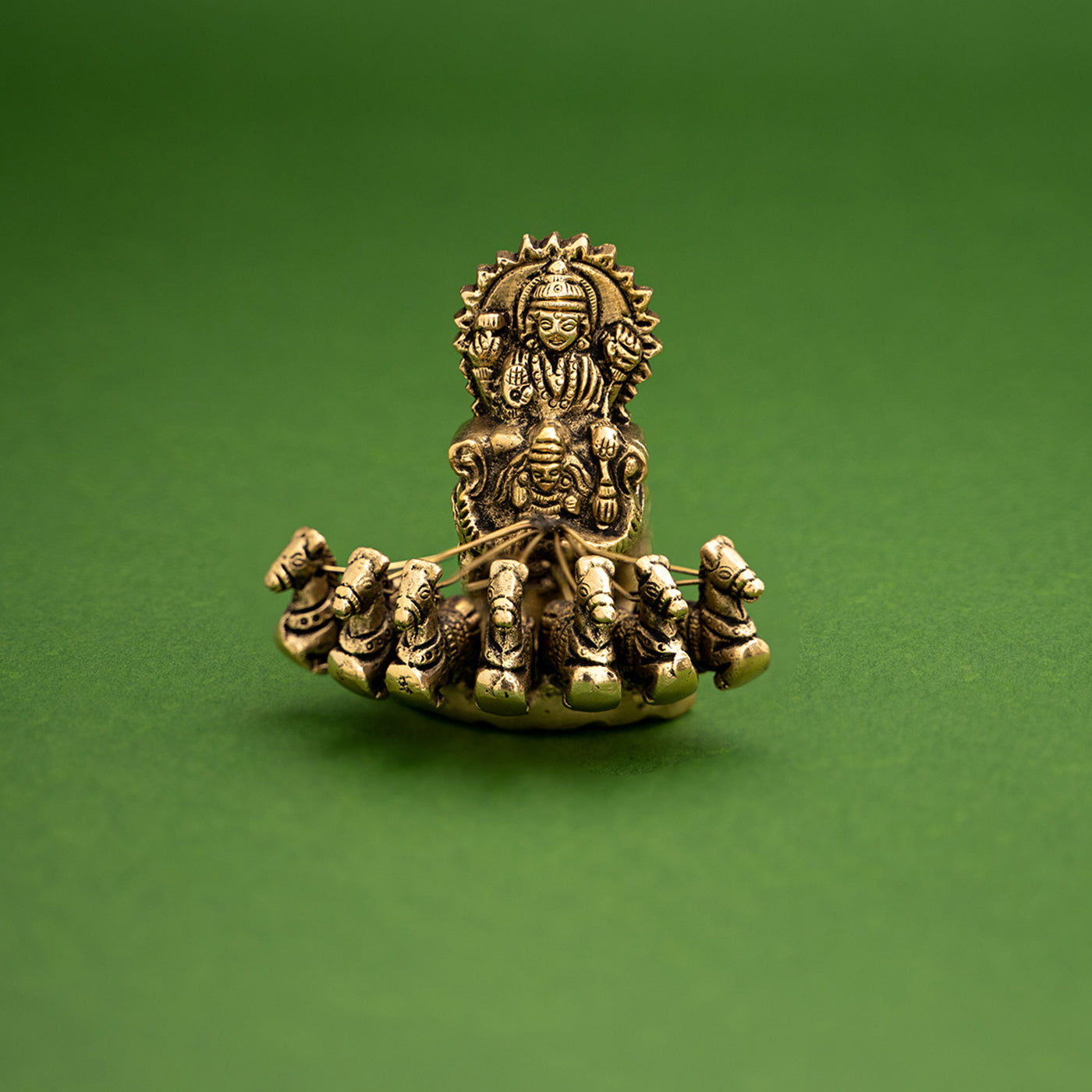 Brass Handcrafted Superfine Surya Rath Idol
