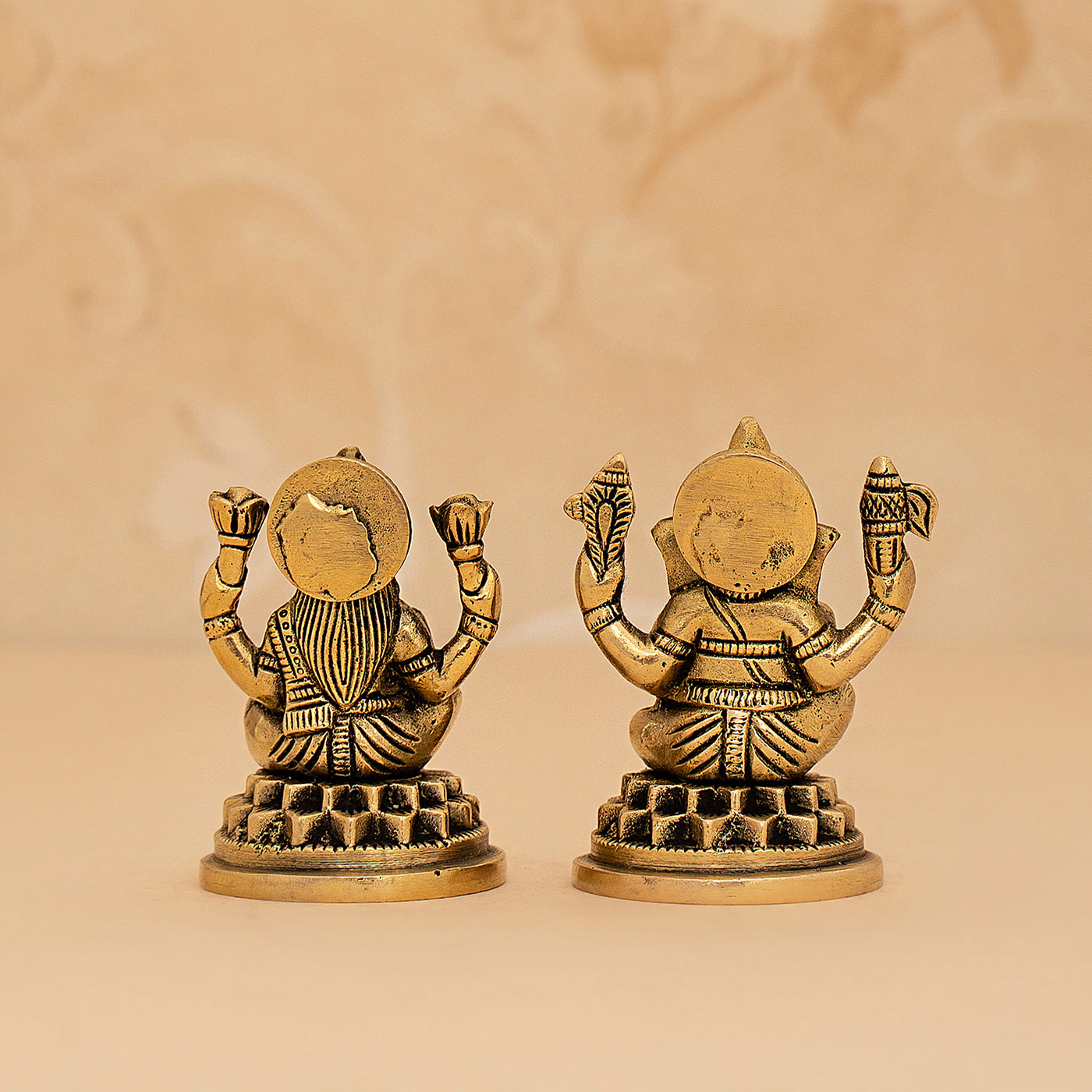 Ganesh And Lakshmi Set in Brass