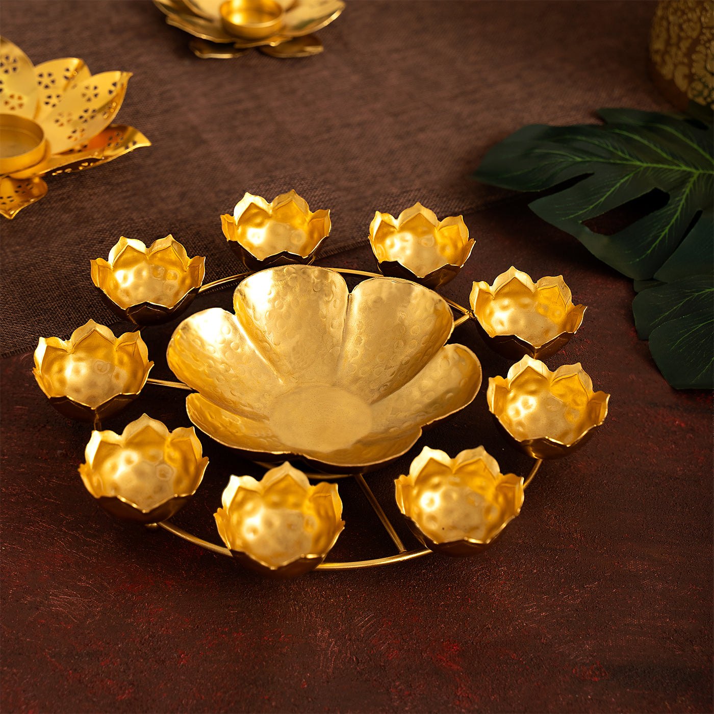 Handcrafted Flower Urli For Home, Office and Table Decor