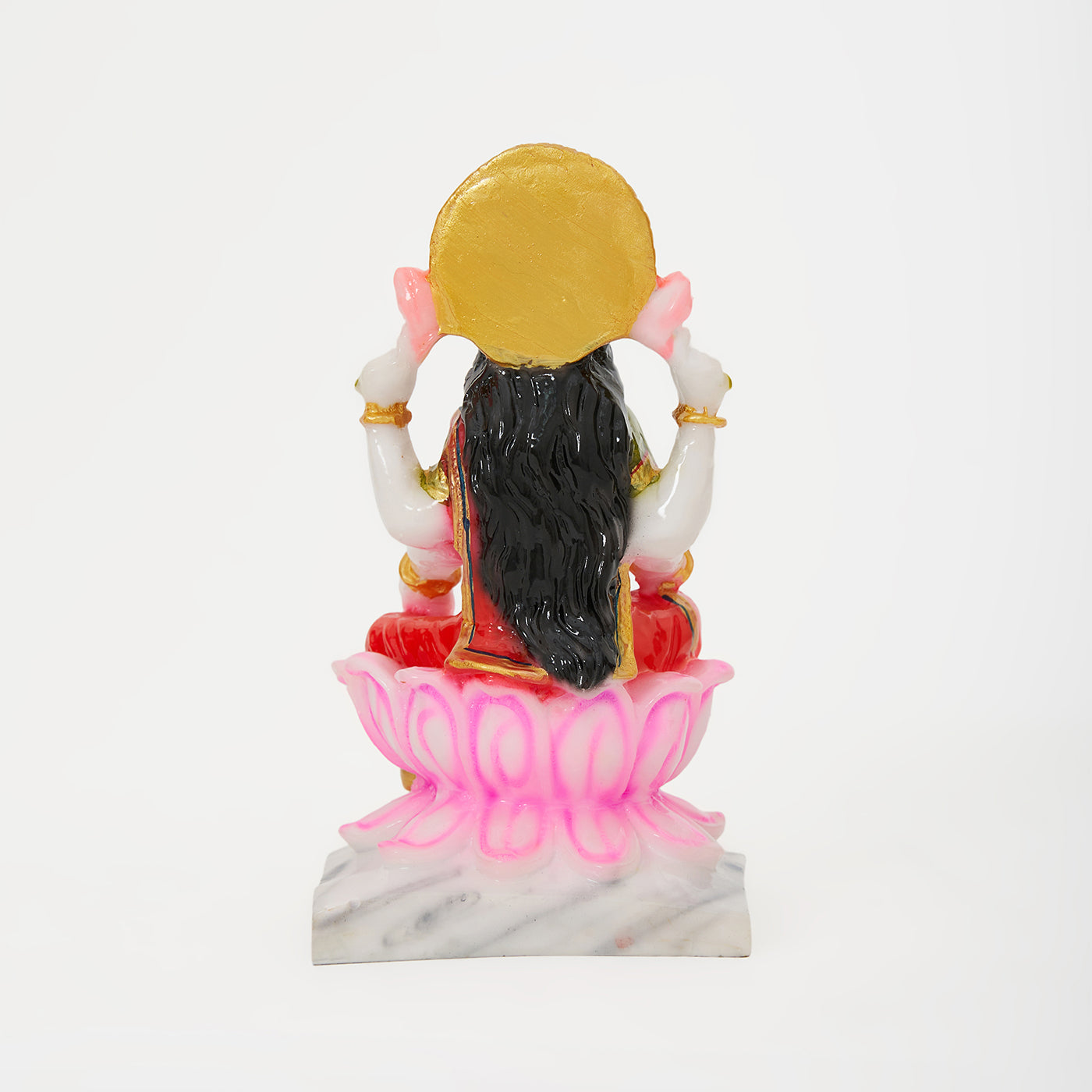 Marble Dust Goddess Laxmi | Mata Lakshmi Idol - Multicolor