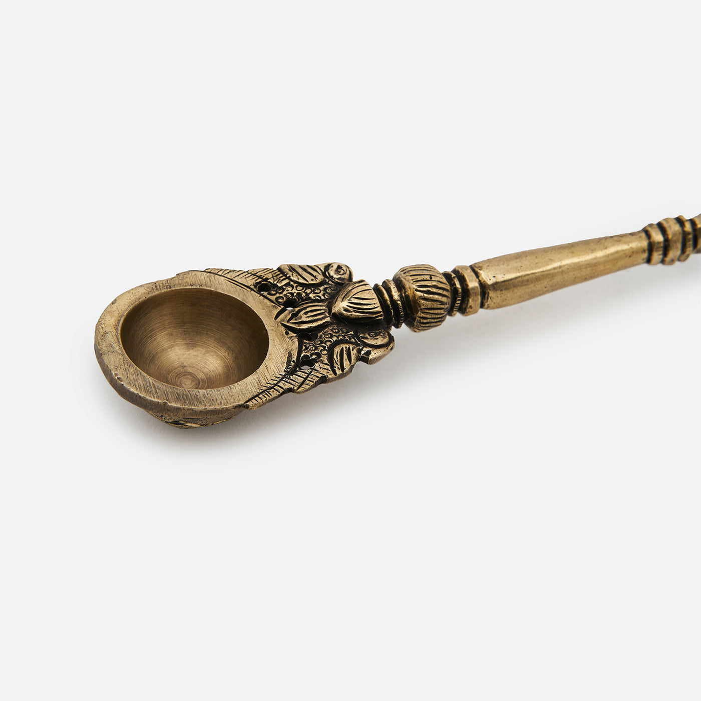 Brass Ganesha Peacock Pooja Spoon