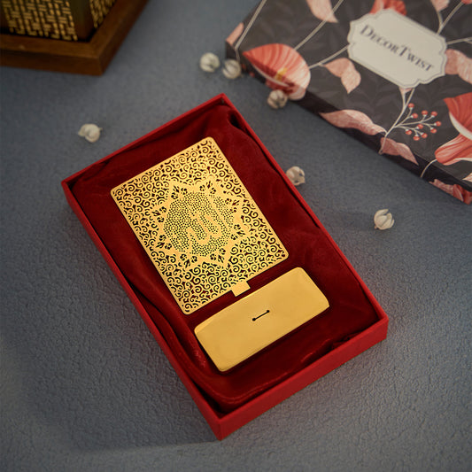 Allah Desk / Car Dashboard Stand in Brass