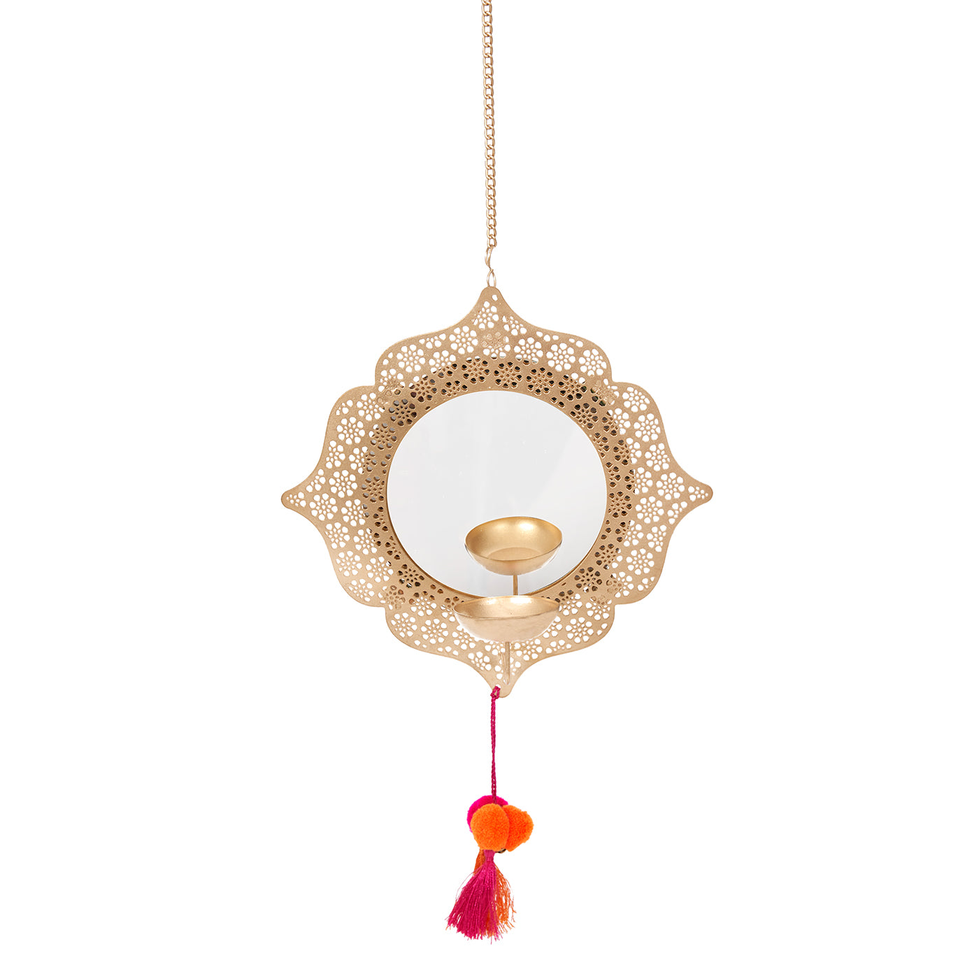 Malhaar Hanging Decorative tealight with mirror