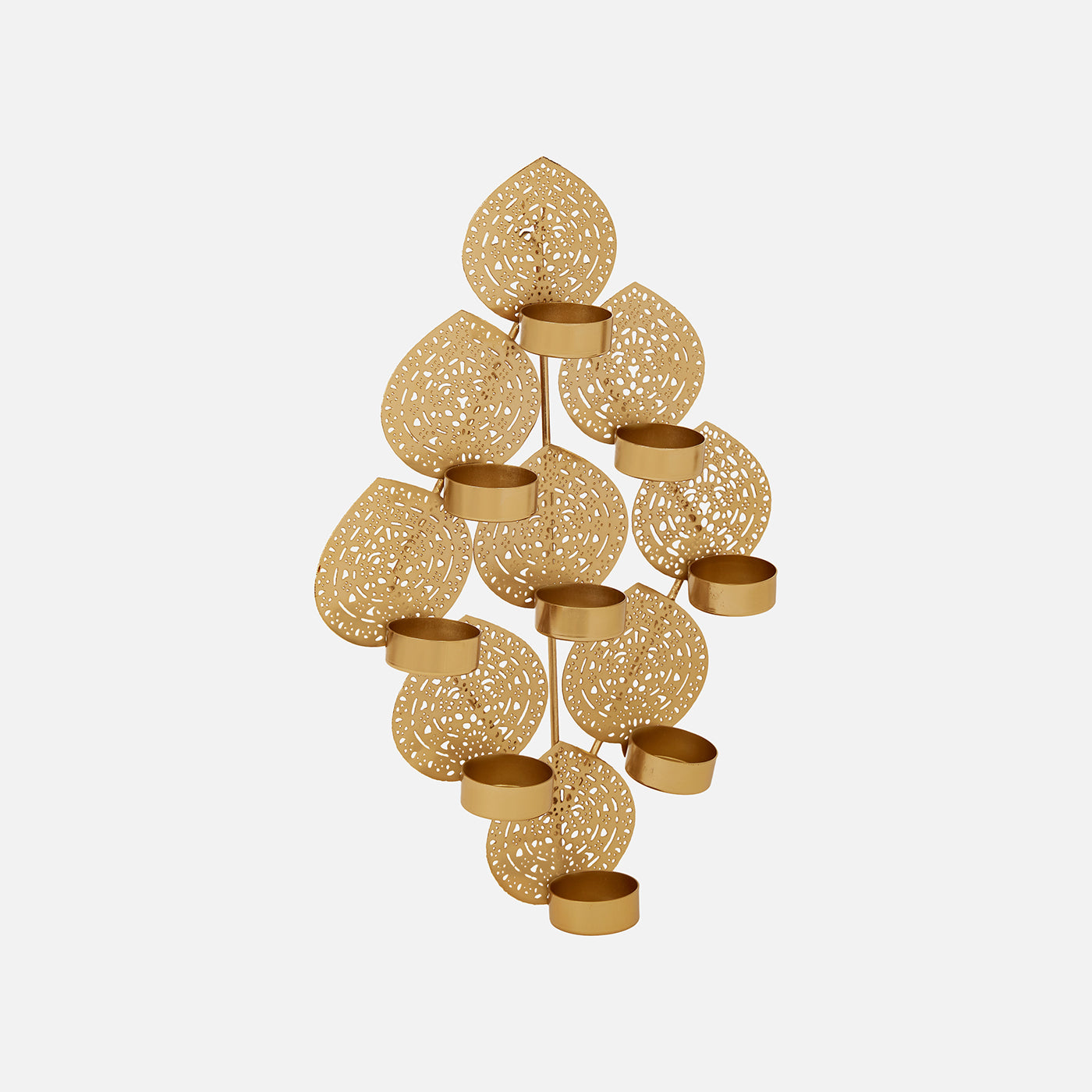 9 Leaf Tea Light Holder Wall Hanging