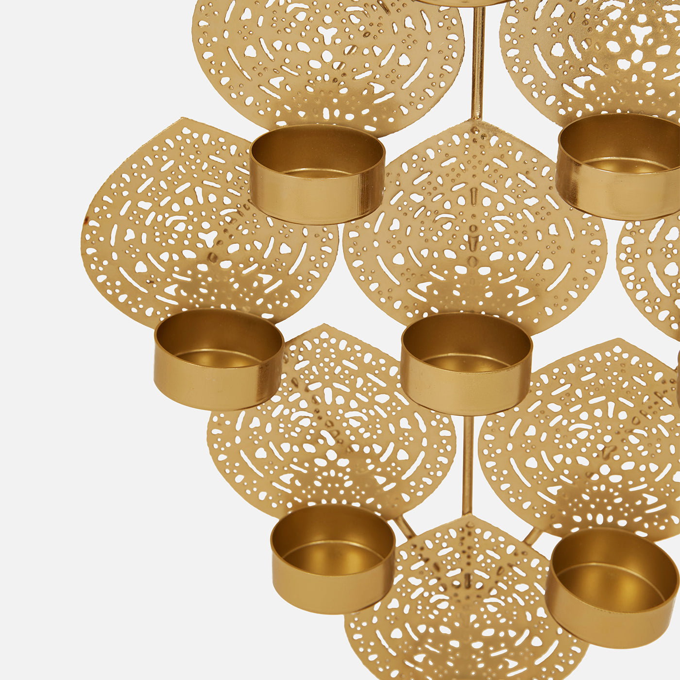 9 Leaf Tea Light Holder Wall Hanging