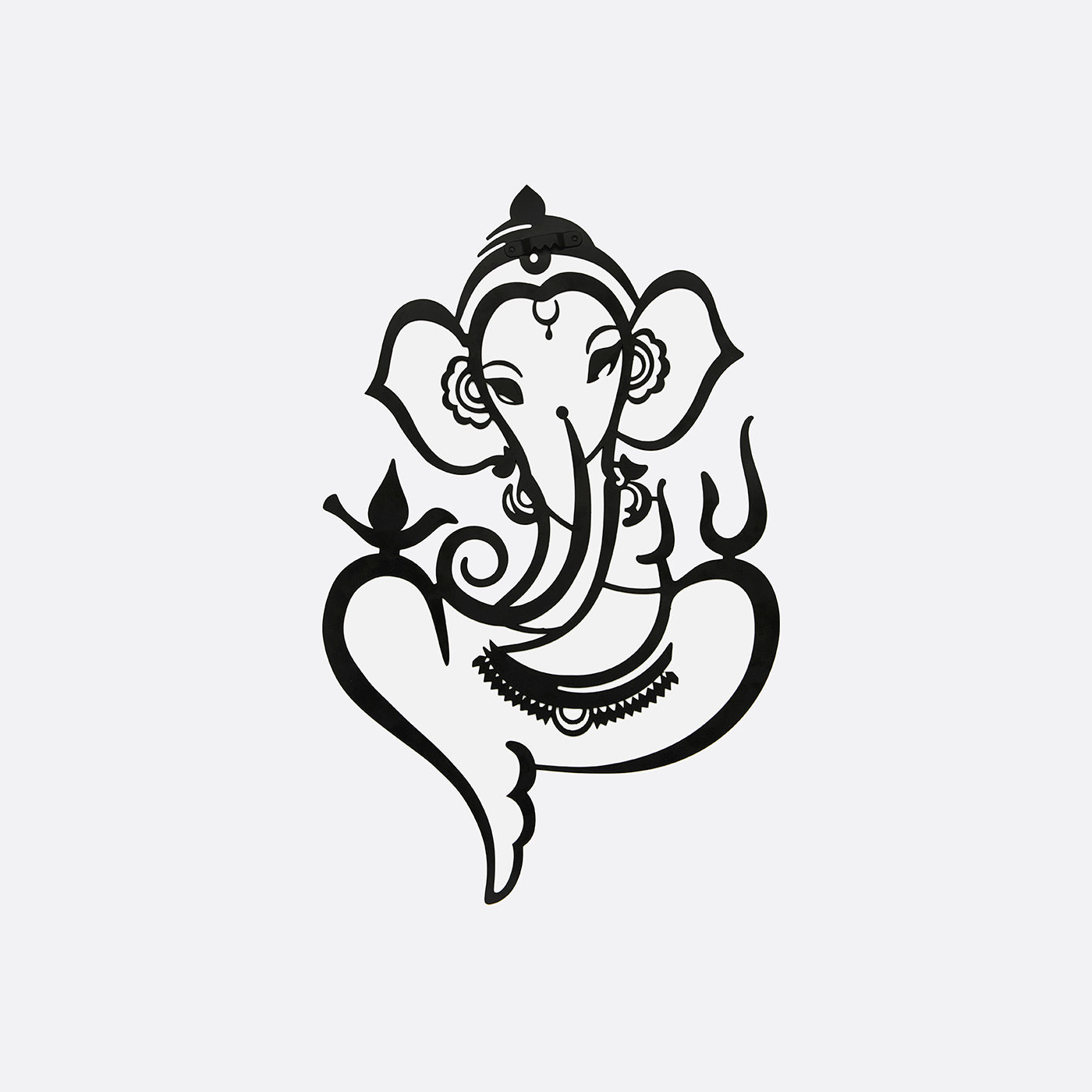 Ganesh Ji Wall Art - Black