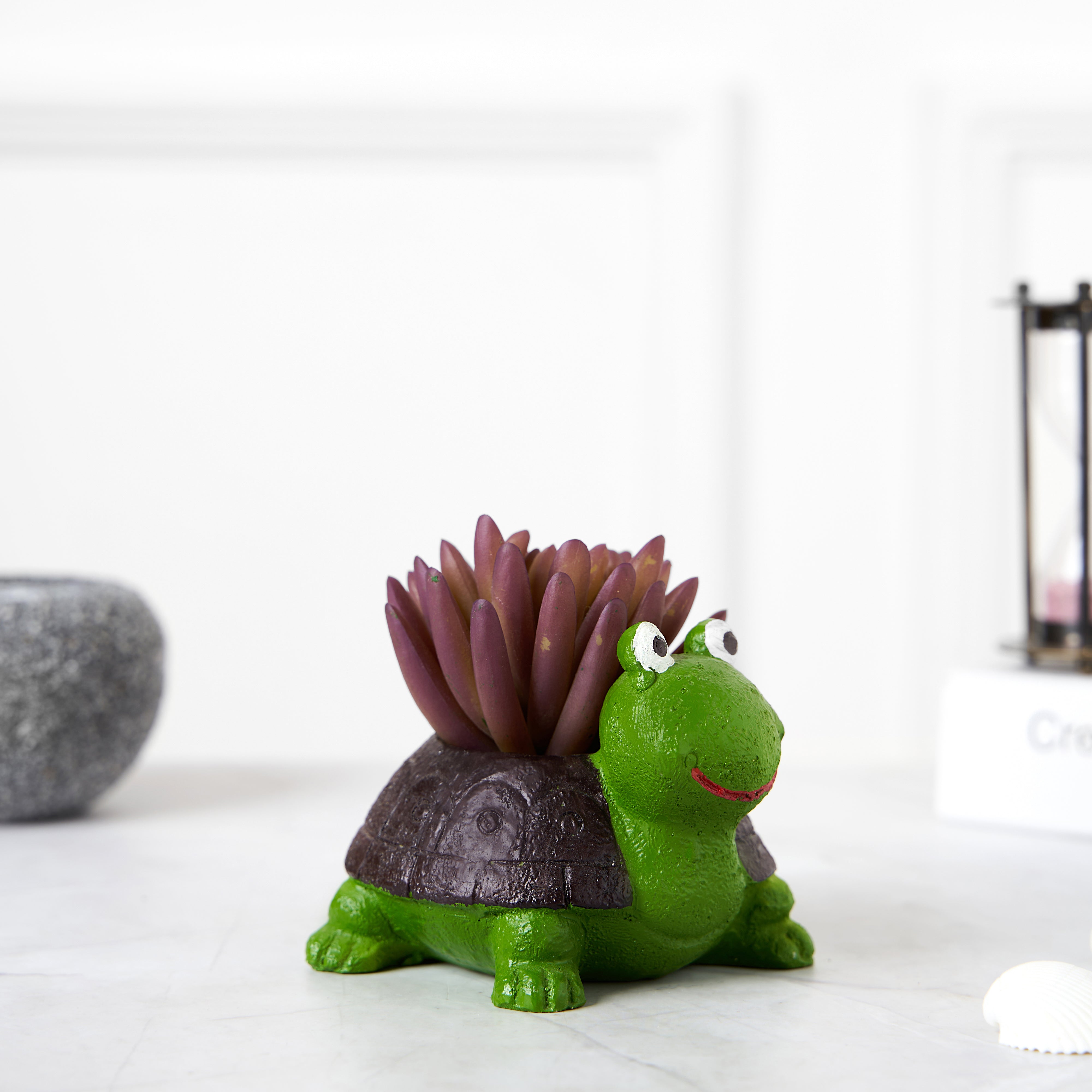 succulents for tortoises Cute Tortoise Succulent Planter For Home Garden Office Desktop – DecorTwist