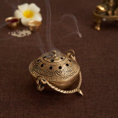 Brass Small Dhoop Dani With Gift Box And Dhoop