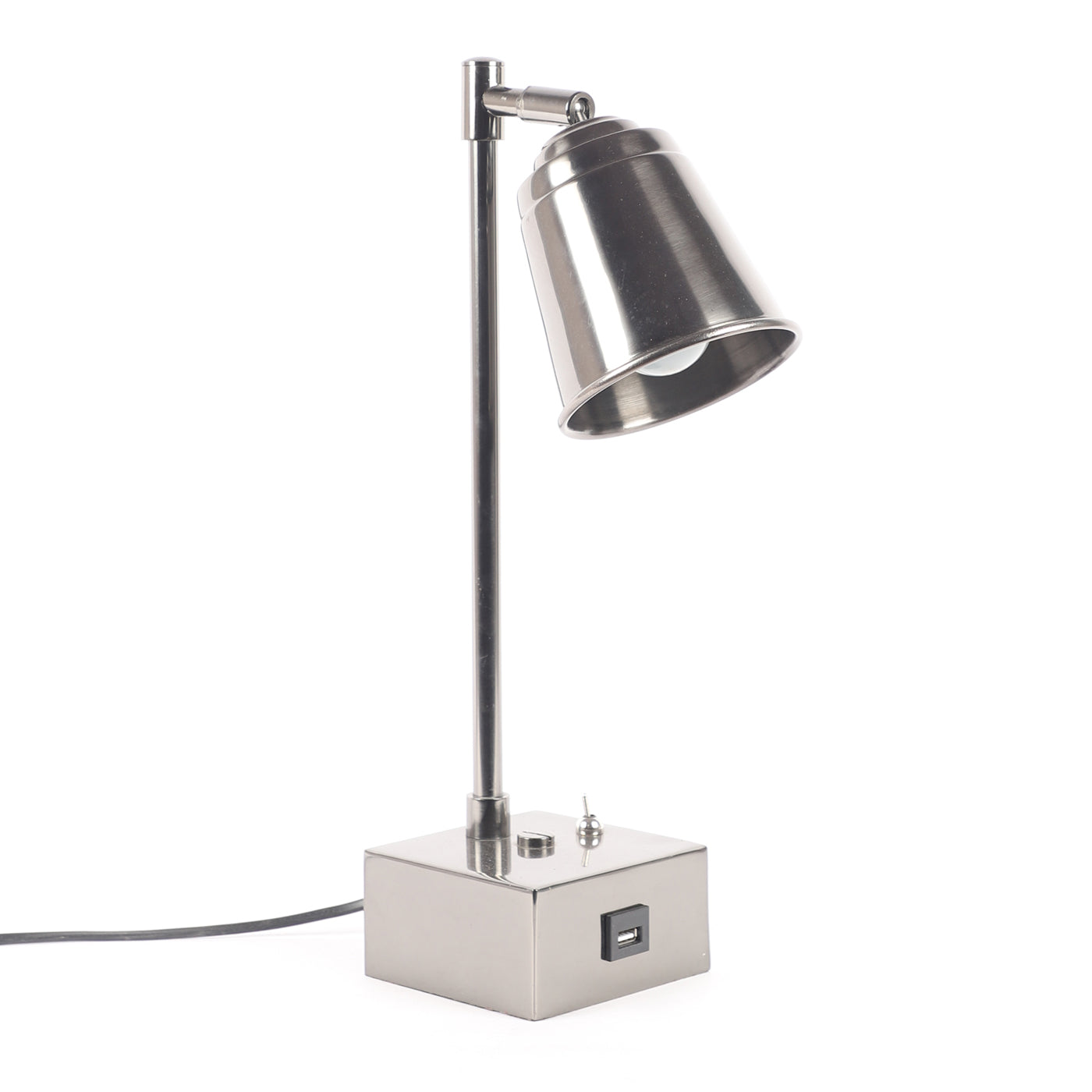 Matt Black Steel Adjustable Study Lamp