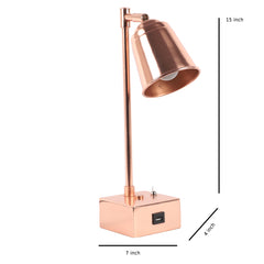 Matt Gold Steel Adjustable Study Lamp