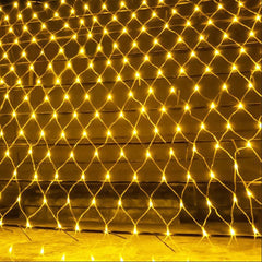 DecorTwist Net/Mesh Fountain Rice Light for Wall Decor| Home Decoration| Diwali Item| Christmas Item| Indoor & Outdoor Decoration Item| | Festival Item | 3 MTR |192 LED Bulb (Yellow)