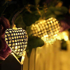 DecorTwist LED Matel Rice Light for Home and Office Decor| Indoor & Outdoor Decorative Lights|Diwali |Wedding | Diwali | Wedding | 3.18 MTR (Metal Gold Heart)