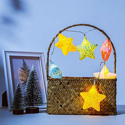 DecorTwist LED Plastic Star Rice Light for Home and Office Decor| Indoor & Outdoor Decorative Lights|Diwali |Wedding | Diwali | Wedding | 3.18 MTR (Star)