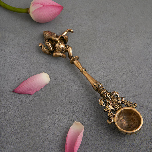 Brass Ganesha Pooja Spoon