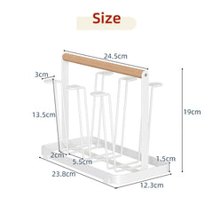 Wooden Handle Glass Stand