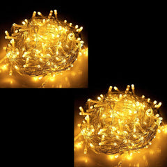DecorTwist LED String Light for Home and Office Decor | Indoor & Outdoor Decorative Lights | Christmas | Diwali | Wedding | 15 Meter Length (Pack of 2) (Yellow)