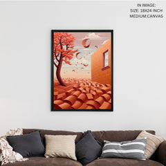 Autumn Essence: Artisan Canvas Wall Decor for Home Ambiance