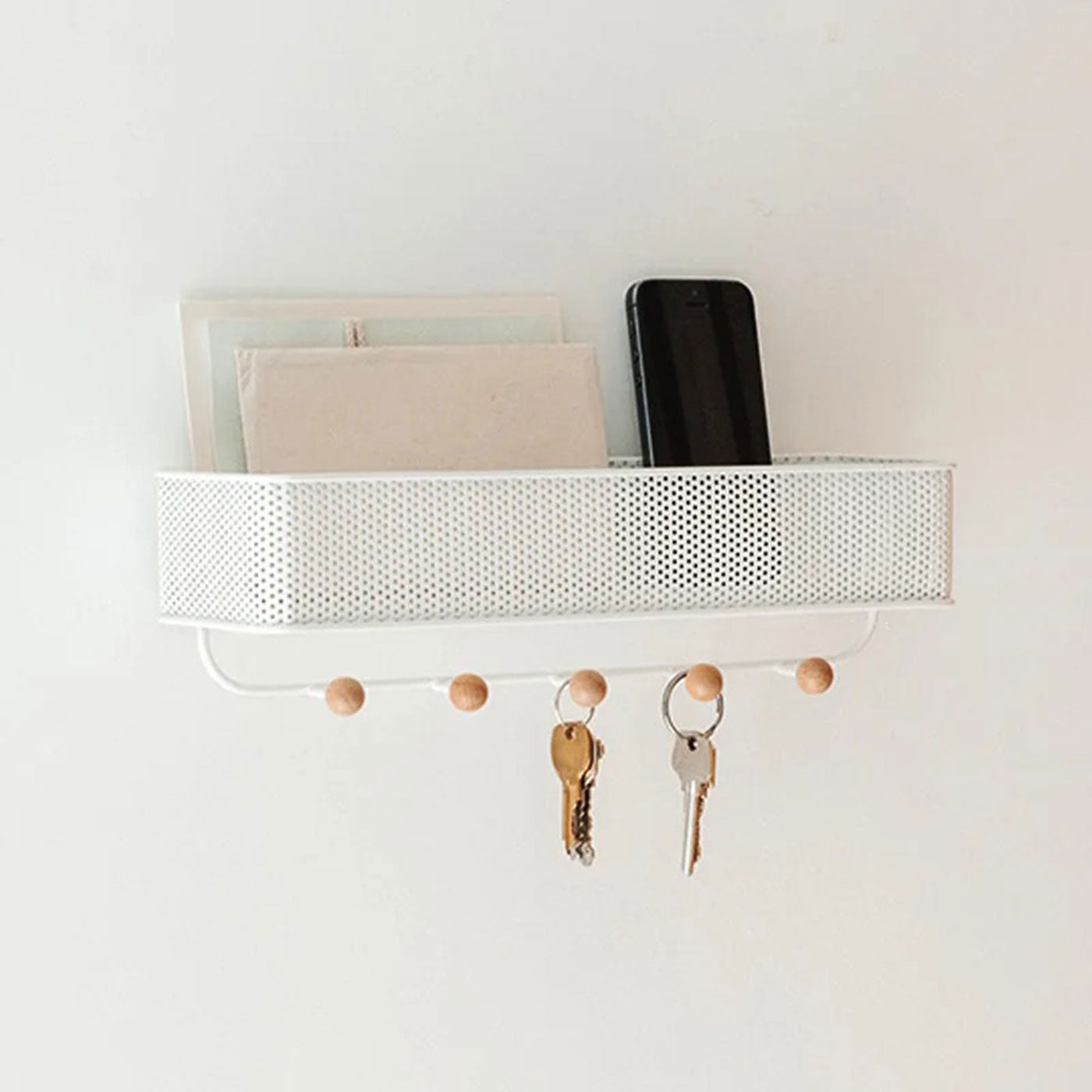 Wall Mounted Rack With Key Holder