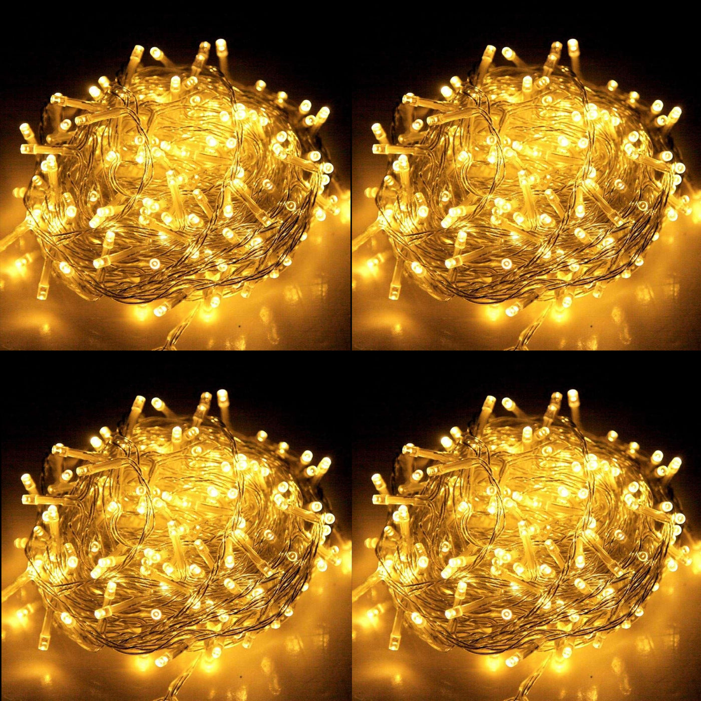 DecorTwist LED String Light for Home and Office Decor | Indoor & Outdoor Decorative Lights | Christmas | Diwali | Wedding | 15 Meter Length (Pack of 4) (Yellow)