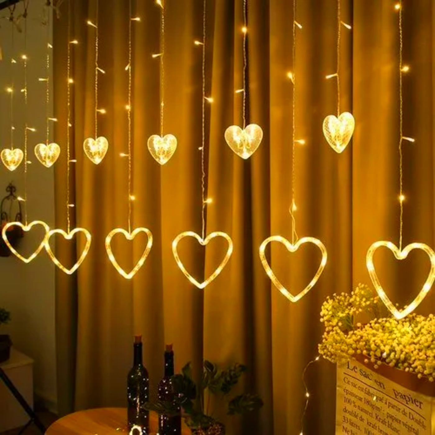 DecorTwist Fountain Rice Light for Wall Decor| Home Decoration| Diwali Item| Christmas Item| Indoor & Outdoor Decoration Item| | Festival Item | 2.49 Mtr Length |138pcs LED (Warm)