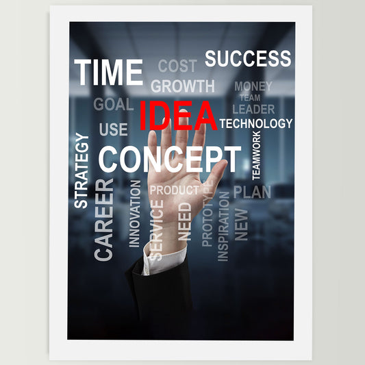 Time Idea Concept Wall Frame For Home Decor,Living Room, Study Room, Office Decor