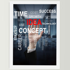 Time Idea Concept Wall Frame For Home Decor,Living Room, Study Room, Office Decor
