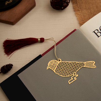 Sparrow  Bird Design Brass bookmark