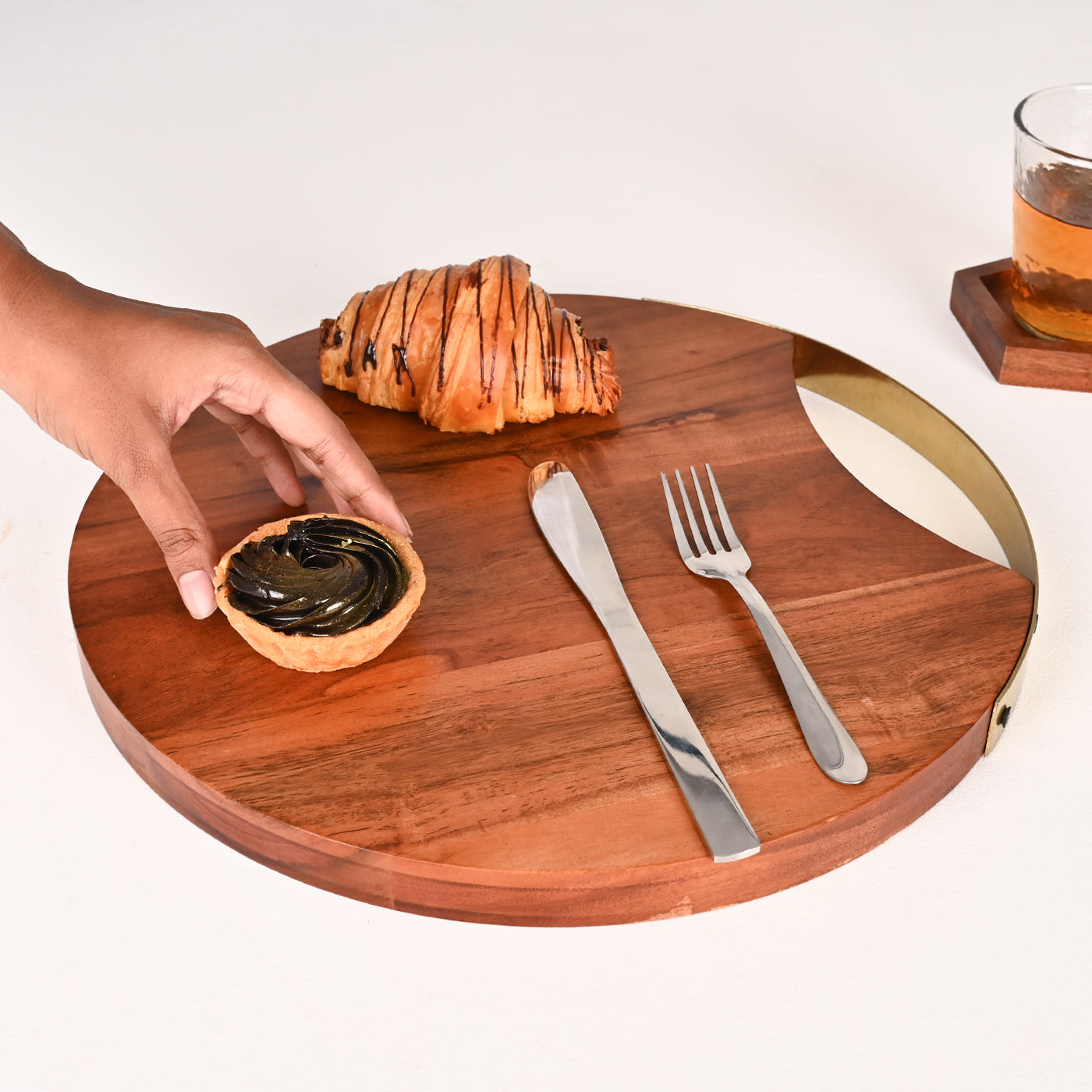 Wooden round platter, plate, and server | multipurpose wooden platter