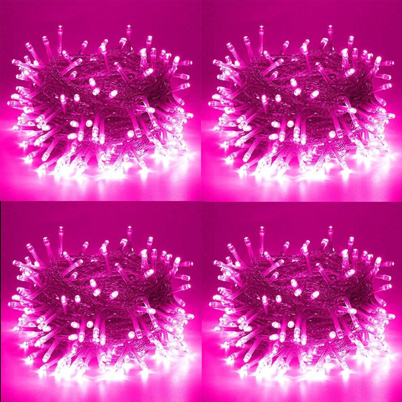 DecorTwist LED String Light for Home and Office Decor| Indoor & Outdoor Decorative Lights|Christmas |Diwali |Wedding | Christmas | Diwali | Wedding |12 Meter Length |(Pack of 4) (Pink)