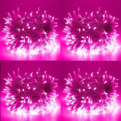DecorTwist LED String Light for Home and Office Decor| Indoor & Outdoor Decorative Lights|Christmas |Diwali |Wedding | Christmas | Diwali | Wedding |12 Meter Length |(Pack of 4) (Pink)