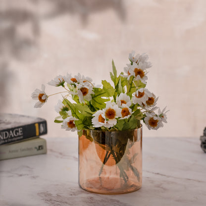 VUMI Decorative Transparent Glass Flower Vase For Home Decor