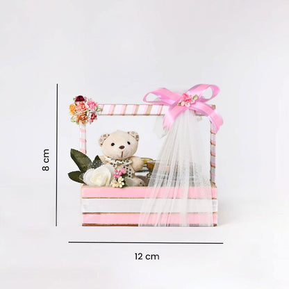 Wooden Basket for Gift Hamper Fancy Handmade Basket ideal for Wedding Gifting,Birthday Gift Thanks(GH-006)