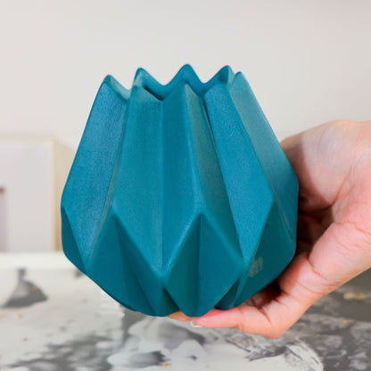 Mini Zen Dark Green Geometrical Vase