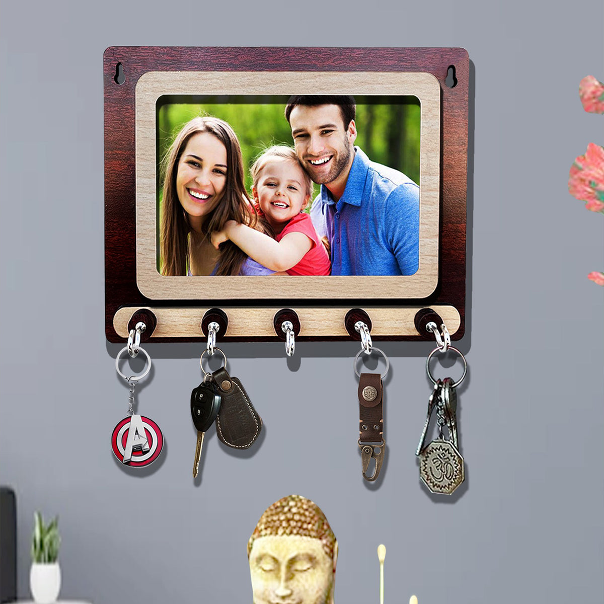 Photo frame key holder | 6 hooks | wall decor | home decor | gifting | bday gift