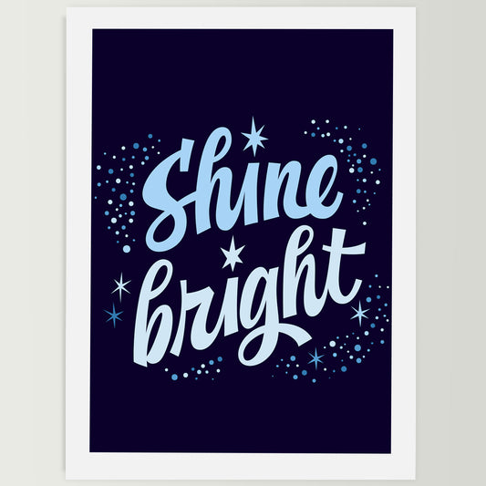 Shine Bright Wall Frame For Home, Living Room, Office Decor