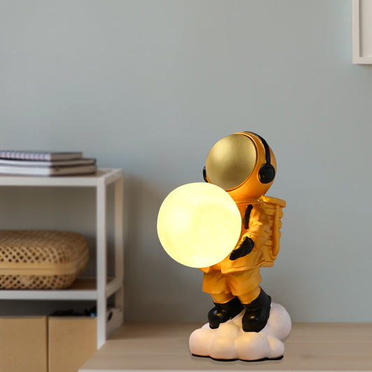 Figurine Astronaut Table Lamp | Durable | Showpiece - Gold