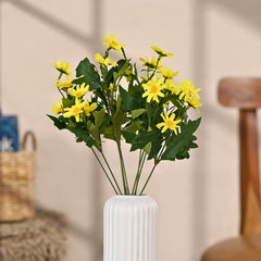  Set of 1 Artificial Flowers Bunches (Without Vase)Yellow