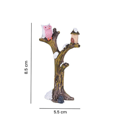 Owls on Tree for Fairy Garden Accessories