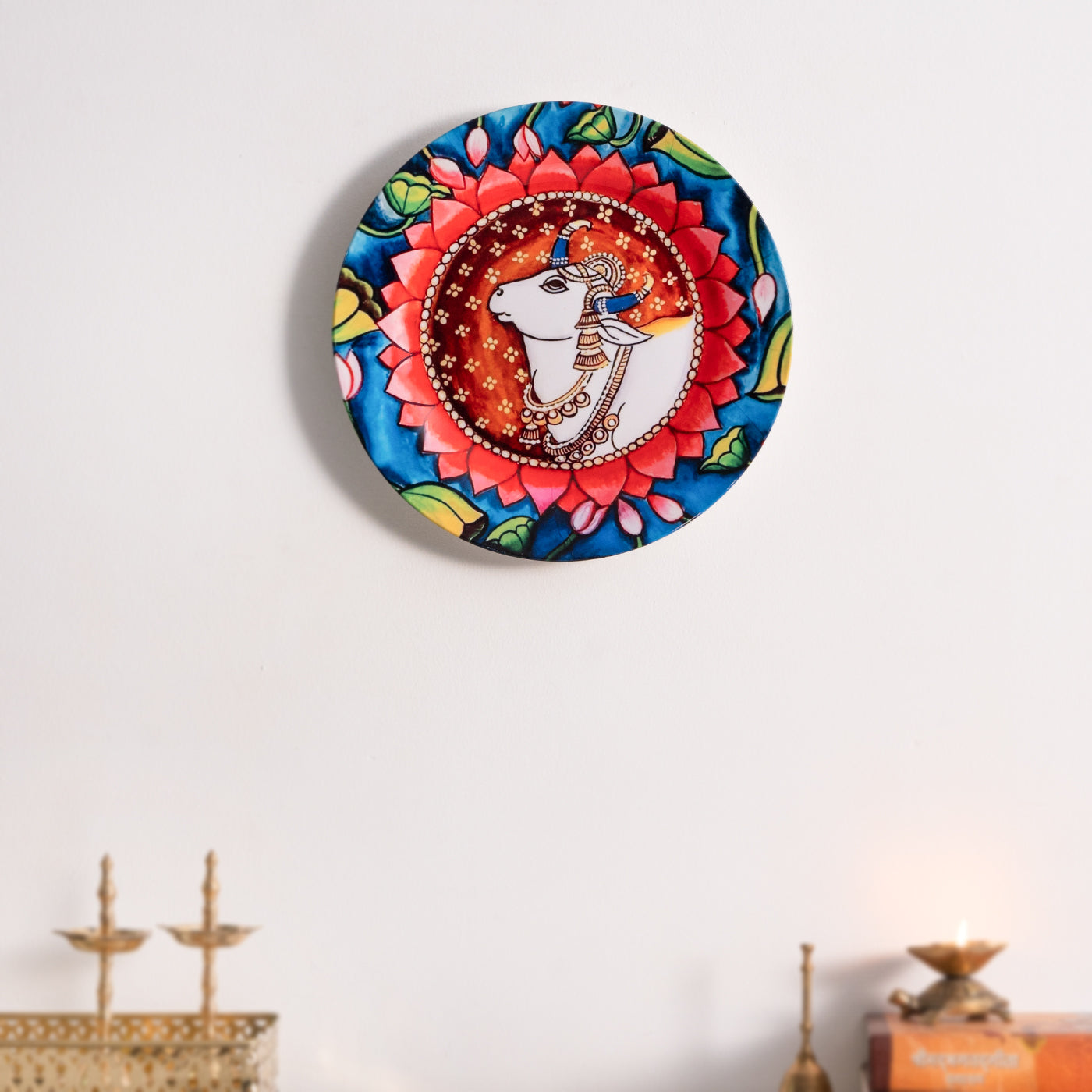 Pichwai Ceramic wall plates decor hanging / tabletop