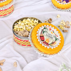 Lohri and Sankranti Special Sweets Box,Dry Fruit Box with Lid, Return Gifts for Pooja, Serving Bowls