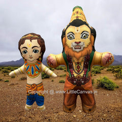 Lord Narasimha and Prahlad Plush Dolls
