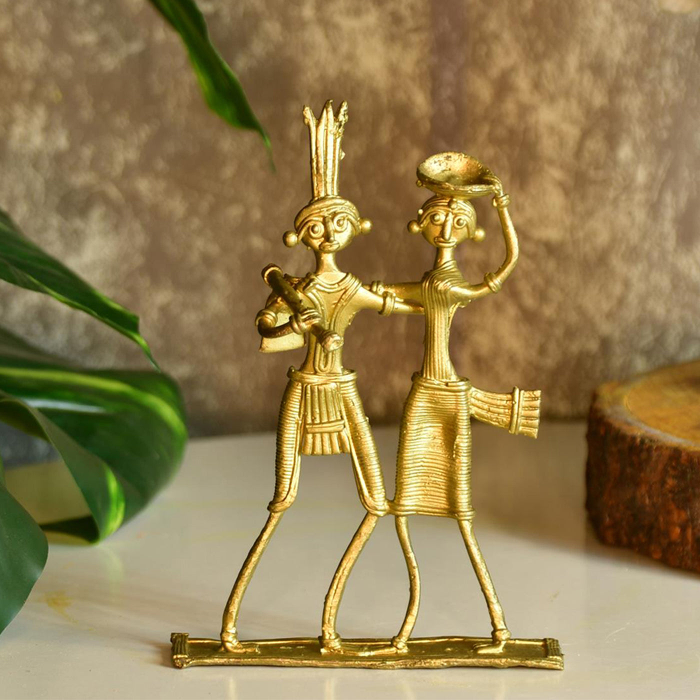 Dokra Couple Brass Tabletop Artistry Decor
