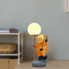 Figurine Astronaut Table Lamp | Durable | Showpiece - Orange