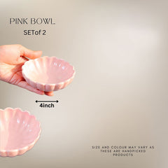 Dessert Bowl set of 2 -Pink