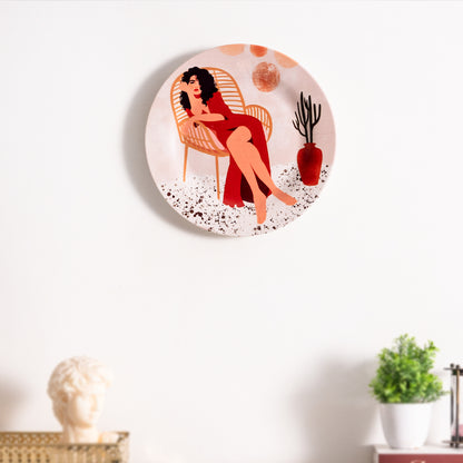 Graphic Glam Ceramic wall plates decor hanging / tabletop