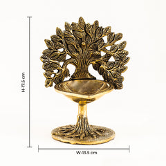 Brass Handcrafted Kalpvriksha Tree Diya/Lamp